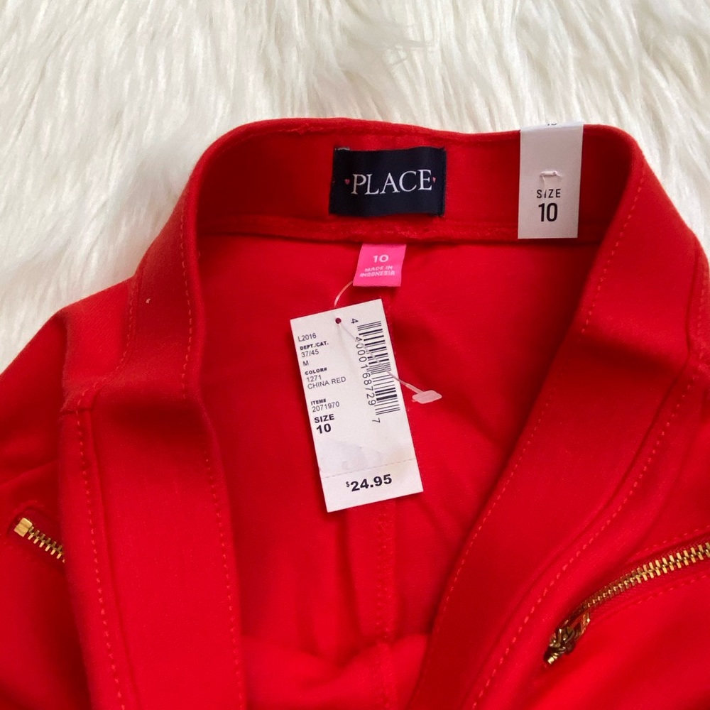 Girl clothes red legging pant size 10 - Picture 2 of 3